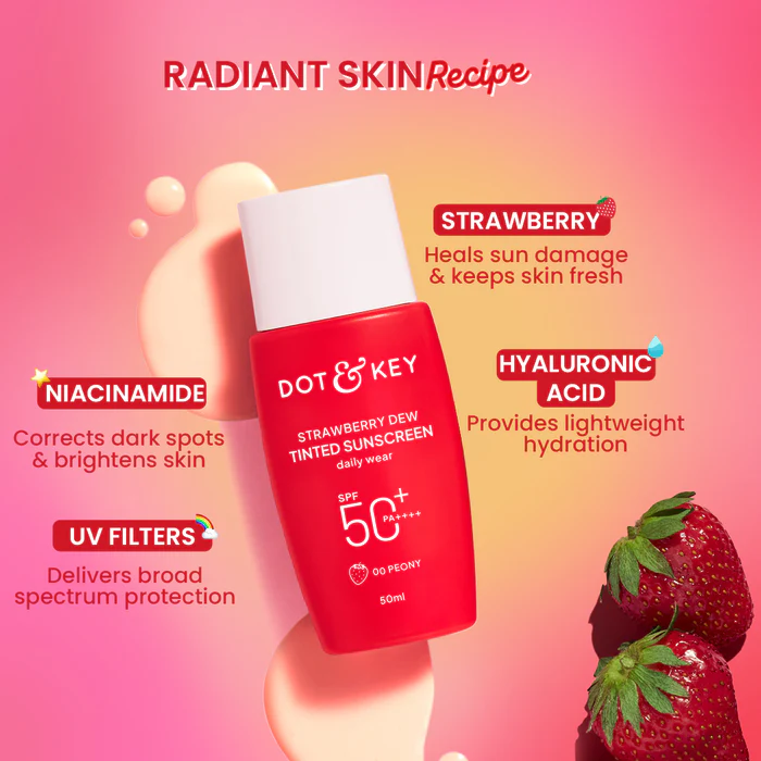 Dot and Key Strawberry Dew Tinted Sunscreen SPF 50+ PA++++