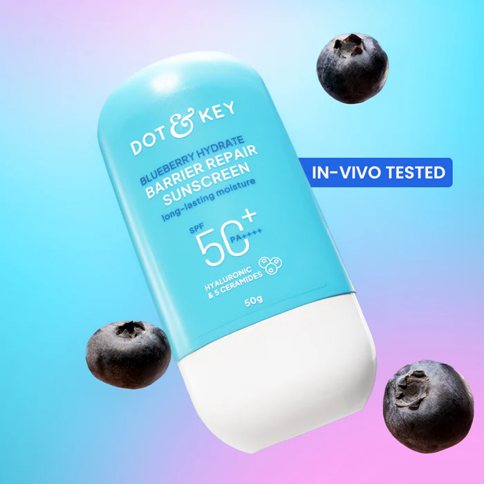 50g Dot & Key Blueberry Hydrate Barrier Repair Sunscreen SPF 50+ PA++++