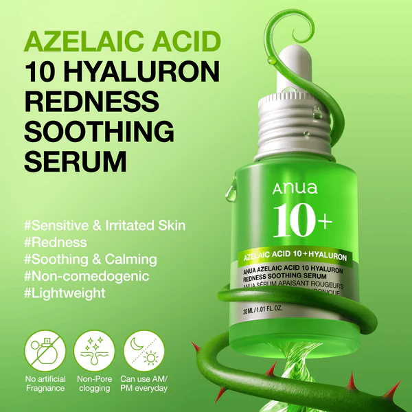 Anua Azelaic Acid 10+ Hyaluron Redness Soothing Serum - 30ml - Image 2
