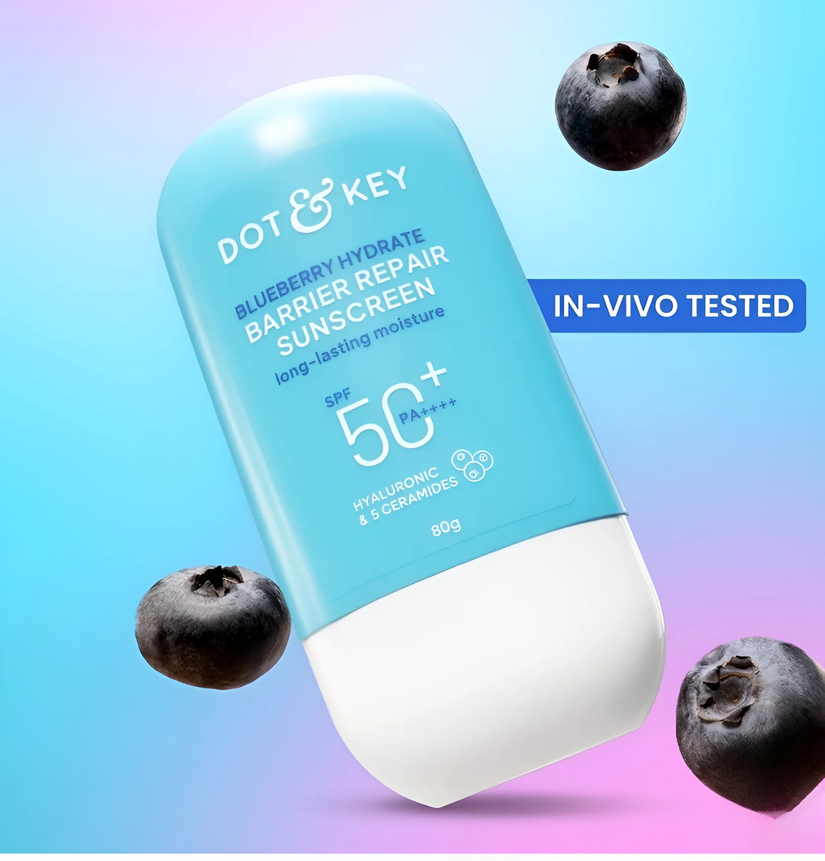 DOT & KEY Barrier Repair Sunscreen 80g, In-Vivo Tested SPF 50+ PA++++