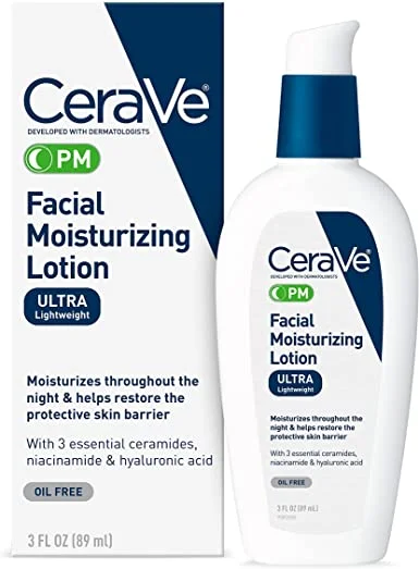 CeraVe PM Ultra Lightweight Facial Moisturizing Lotion 89ml
