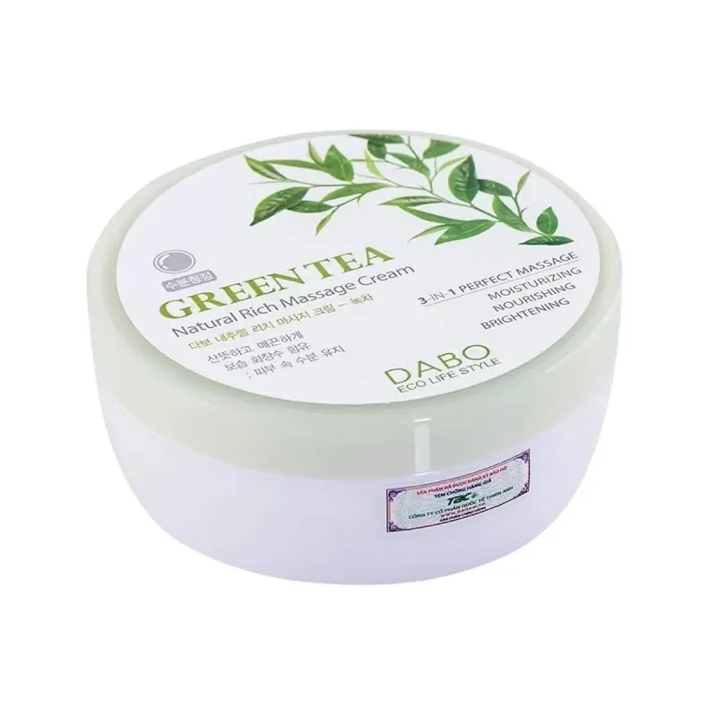 Dabo Green tea Natural Rich Massage Cream - 200ml