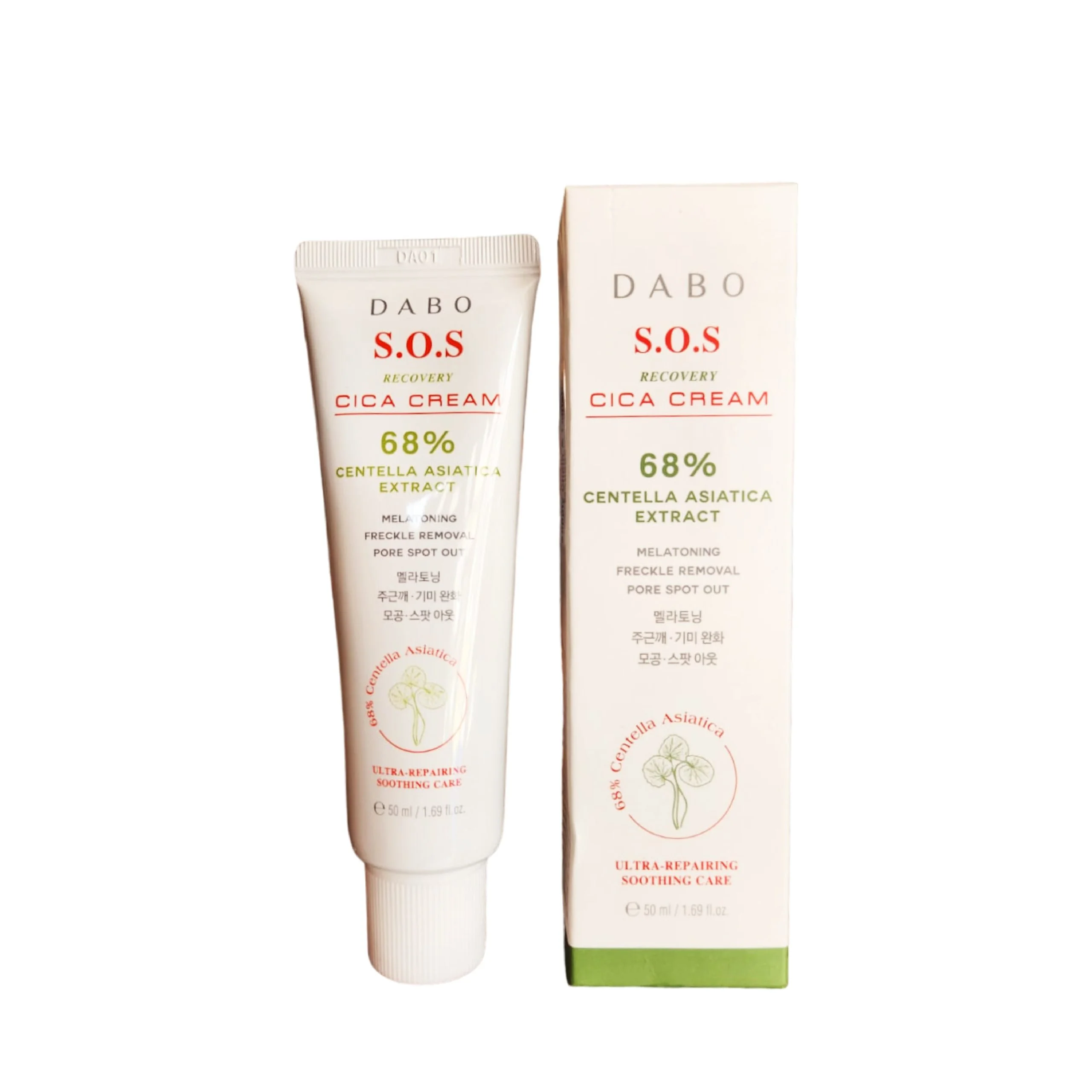 DABO S.O.S Recovery CICA Cream With Centella Asiatica Extract 68% Anti-wrinkles, whitening (50ml)