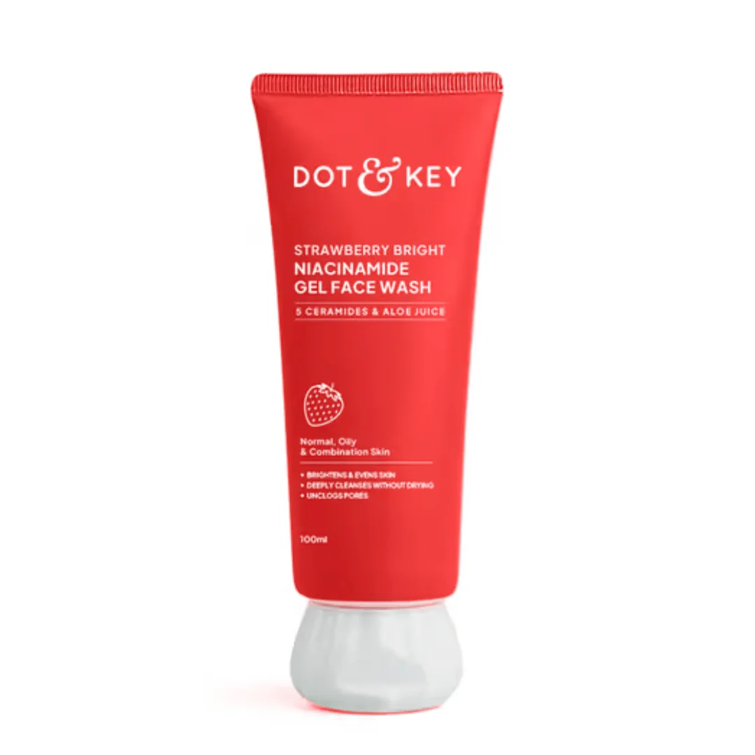 Dot & Key Strawberry Bright Niacinamide Gel Face Wash 100ml