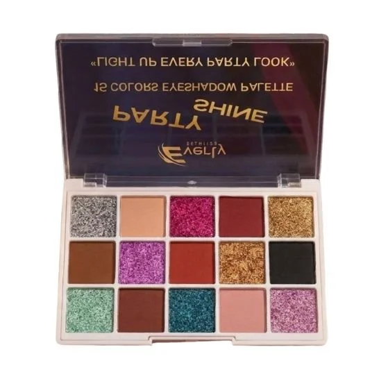 Everly Beauties Party Shine 15 Colors Eyeshadow Palette