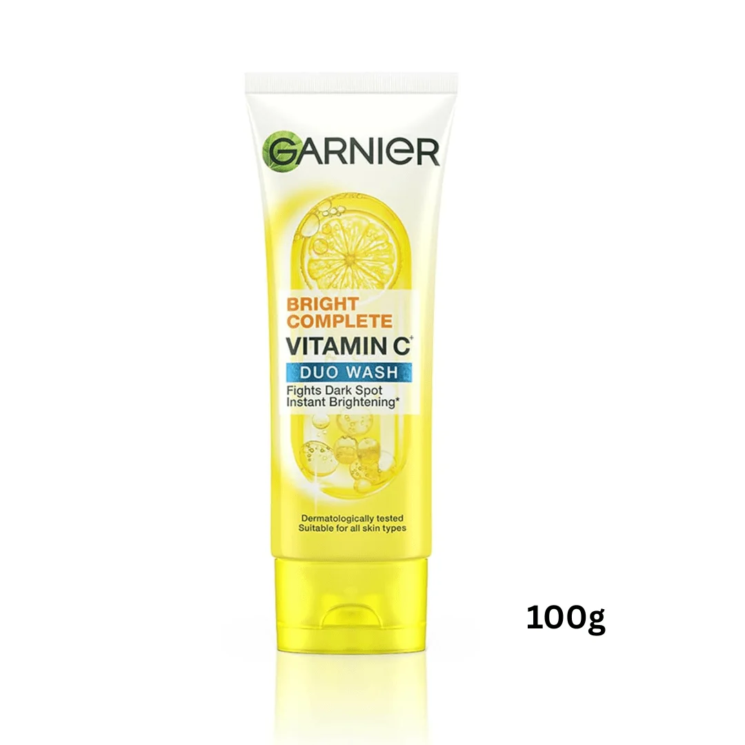 Garnier Bright Complete Brightening Duo Action Face Wash – 100g