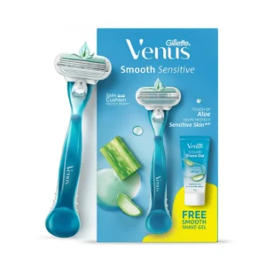 Gillette Venus Smooth Hair Removal Aloe Vera Razor For Women With Smooth Shave Gel
