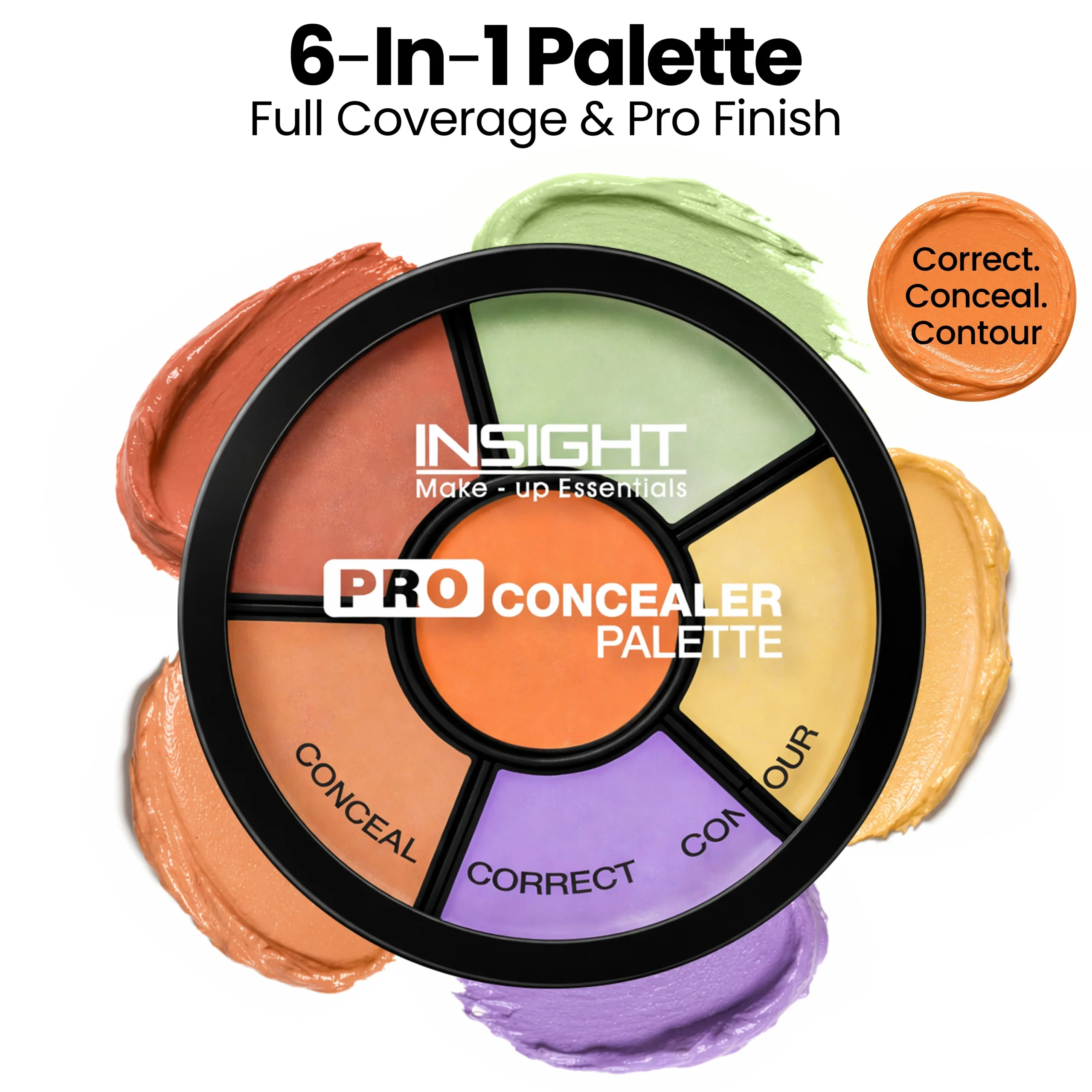 Insight Cosmetics Pro Concealer Palette Color Corrector Shade 102 – 15gm