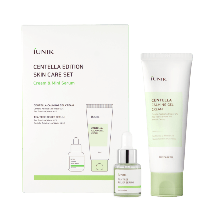 iUnik Centella Edition Skincare Set (60 ml Gel Cream + 15 ml Serum)