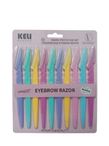 Keli beauty makeup eyebrow razor 10pcs set
