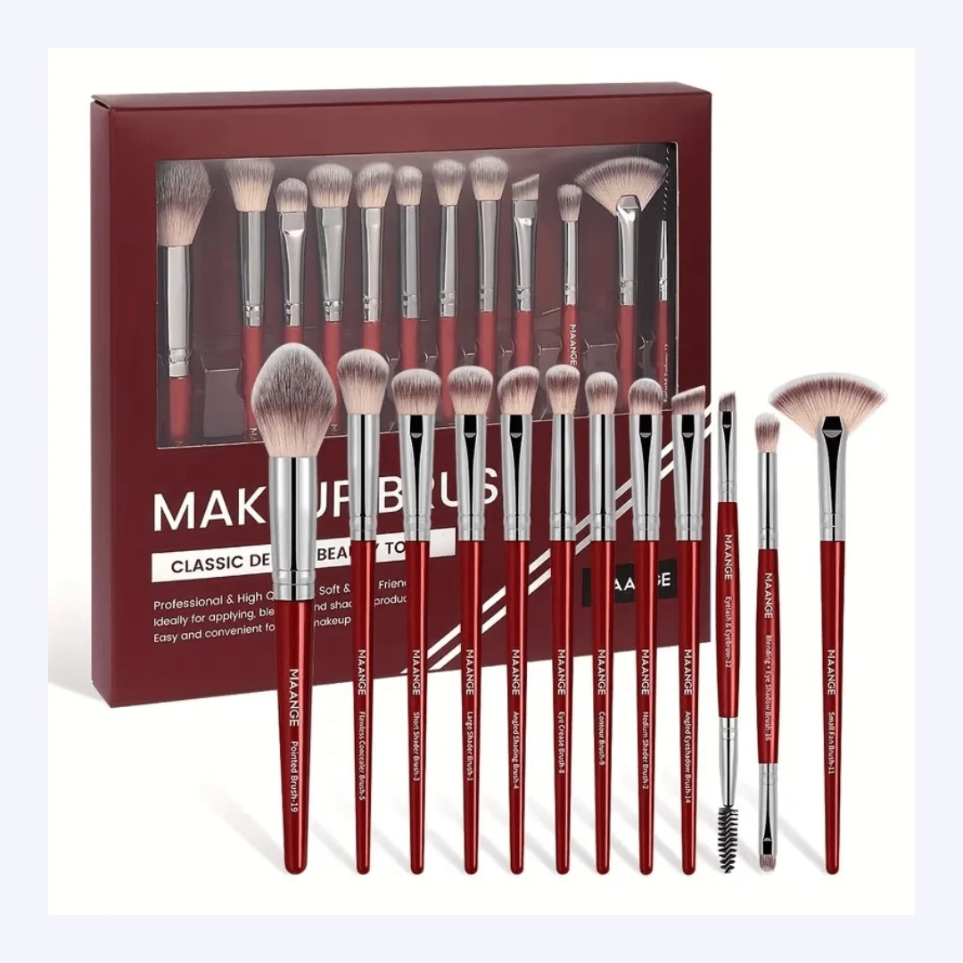 MAANGE 12pcs Complete Makeup Brush Set with box
