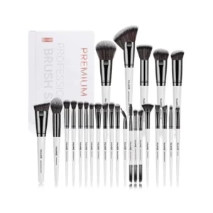 Maange Premium Professional 25 Pieces Brush Set White