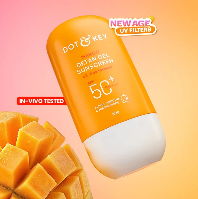 DOT & KEY Mango Detan Sunscreen, In-Vivo Tested SPF 50+ PA++++ 80g