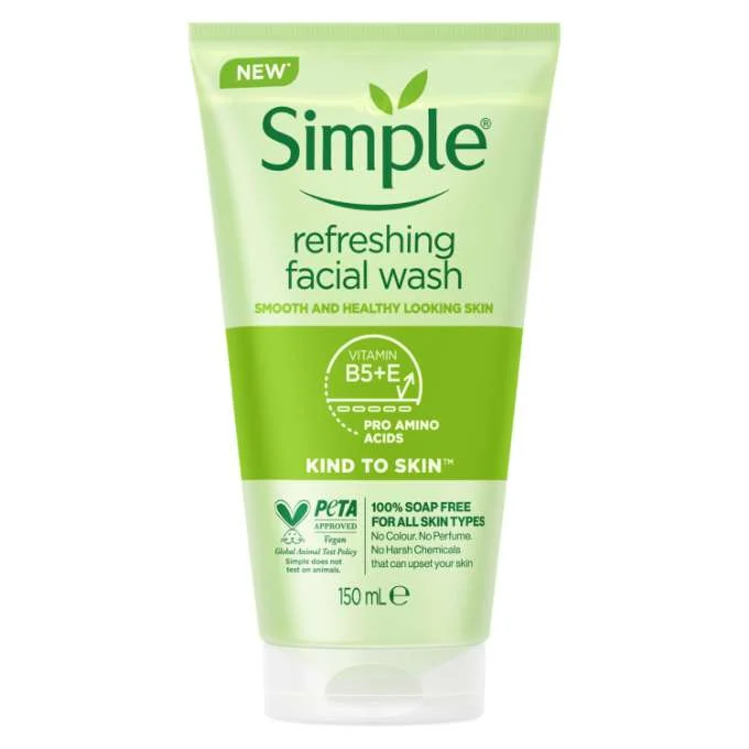 Simple Kind To Skin Refreshing Facial Wash 150ml