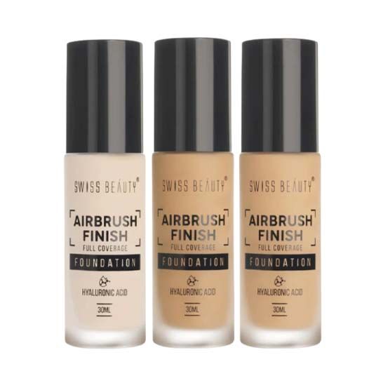 Swiss Beauty Airbrush Foundation Full Coverage Natural Matte Finish – 30ml