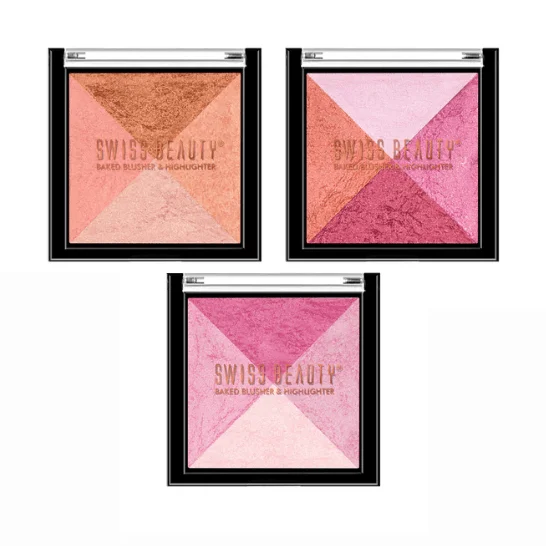 Swiss Beauty Baked Blusher & Highlighter Palette
