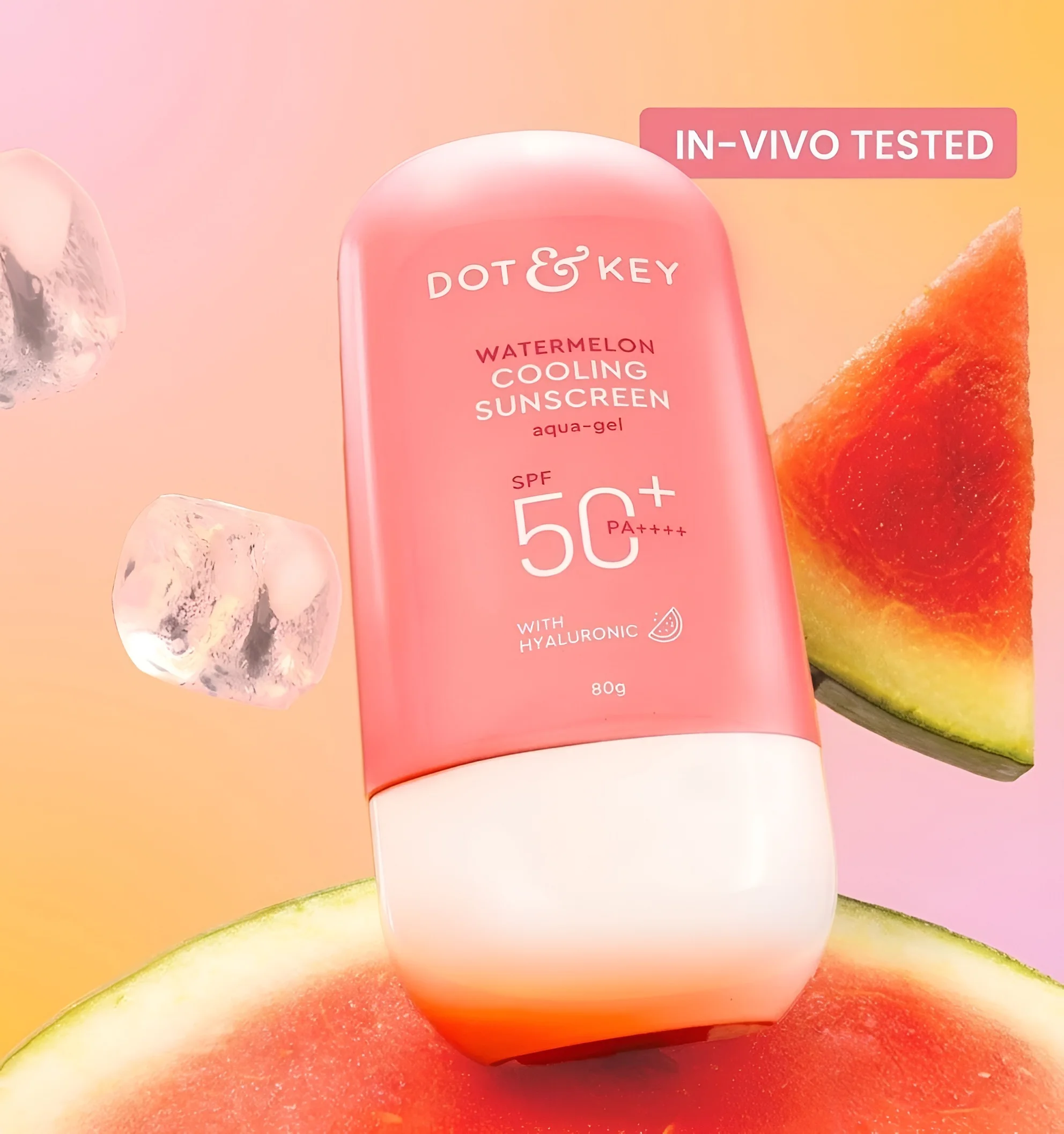 Dot & Key Watermelon Cooling Sunscreen 80g, IN-VIVO Tested SPF 50+ PA++++